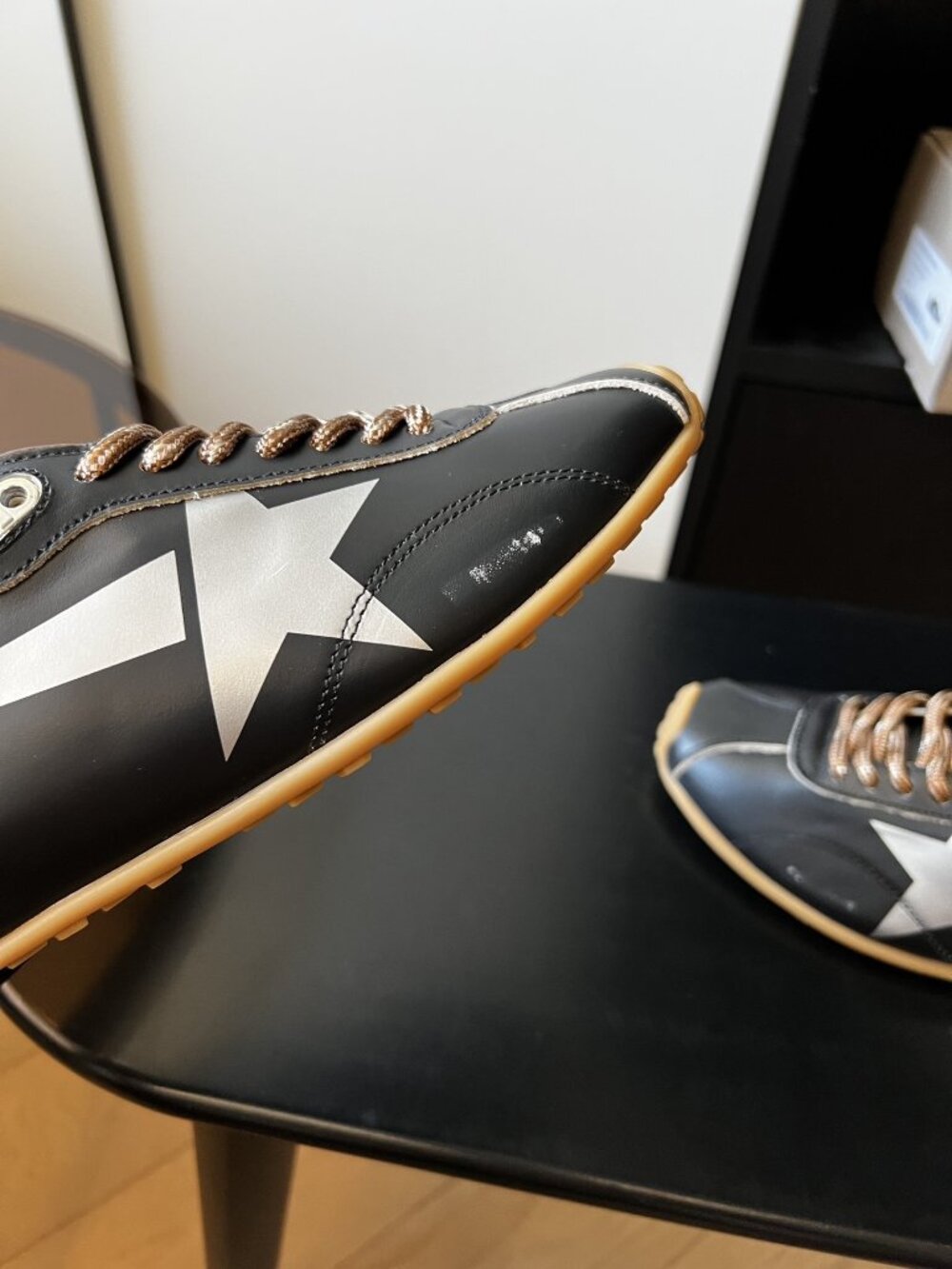 Golden Goose Marathon Speed Black Leather Sneakers EU 38 - Picture 8 of 8